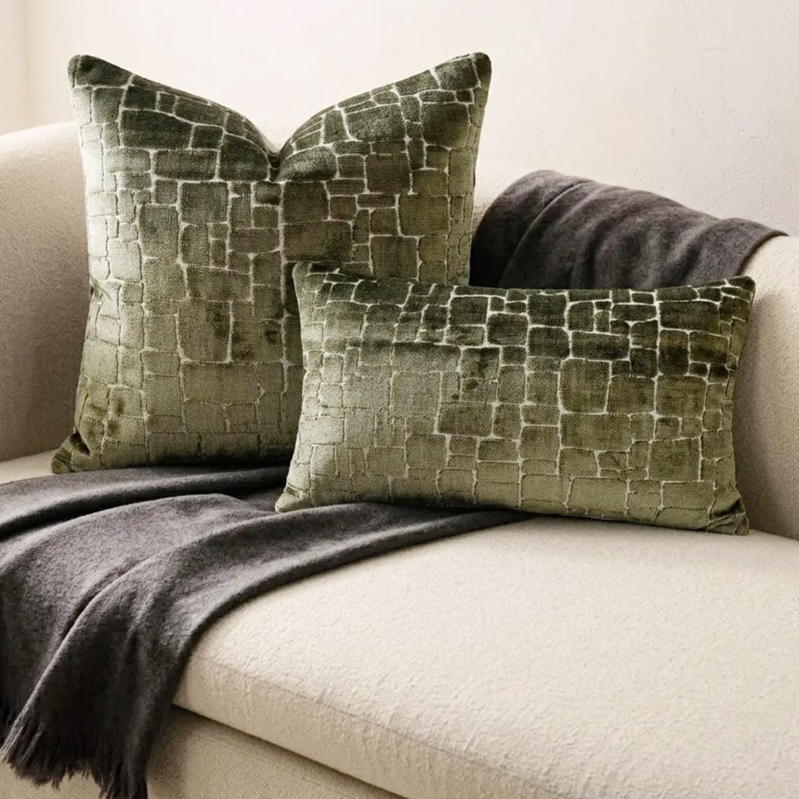 Cobblestone Lumbar Cushion Cover