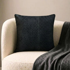 Spotted Spooks - Charcoal Velvet Decorative Throw Cushion Cover