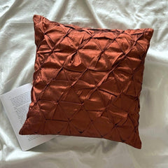 Rust Passion - Rust Taffeta Throw Pillow Cover