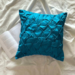 Blue Compatible - Blue Taffeta Decorative Euro Sham