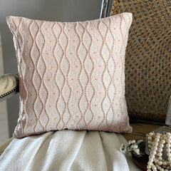 Tuscany Lace Pearl Throw Pillow Cover