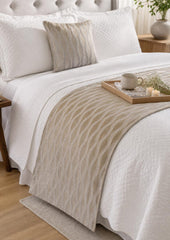 Tidal Mirage Decorative Bed Runner and Cushion Cover