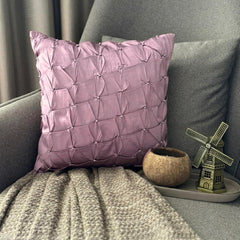 Lavender Texture - Lavender Taffeta Throw Pillow Cover