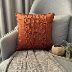 Rusty Knots - Rust Velvet Decorative Euro Sham