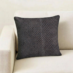 Spotted Spooks - Charcoal Velvet Decorative Throw Cushion Cover