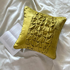 Lemon Grass Knots - Lemon Grass Velvet Decorative Euro Sham