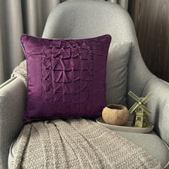 Plum Knots - Plum Velvet Throw Pillow Cover