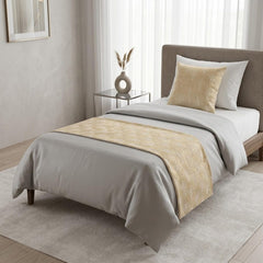 Linen Beige Decorative Bed Runner and Cushion Cover - Deco Reverie