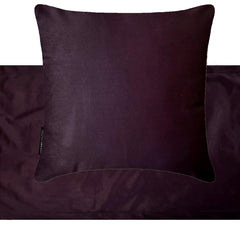 Velvet Plum Decorative Bed Runner and Cushion Cover - Plum Velvet