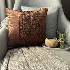 Brown Knots - Brown Velvet Throw Pillow Cover