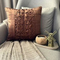 Brown Knots - Brown Velvet Throw Pillow Cover