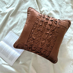 Brown Knots - Brown Velvet Throw Pillow Cover