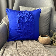 Electric Blue Knots - Blue Art Silk Throw Pillow Cover
