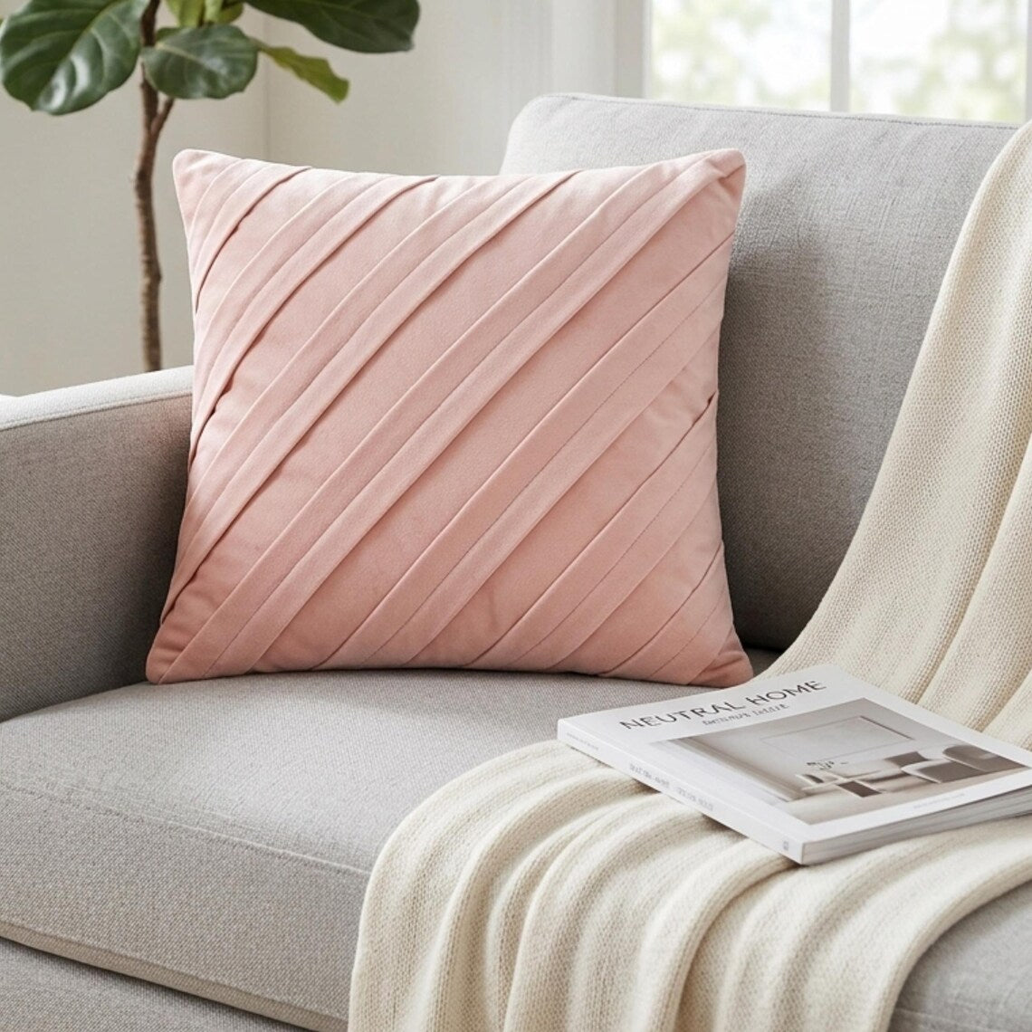 Contemporary Soft Pink Pillow Cover