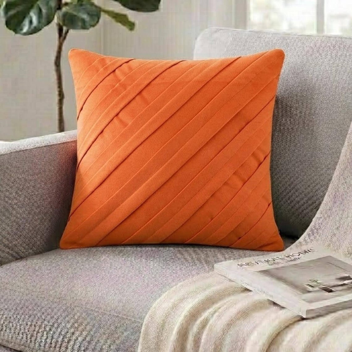Contemporary Orange Pillow Cover