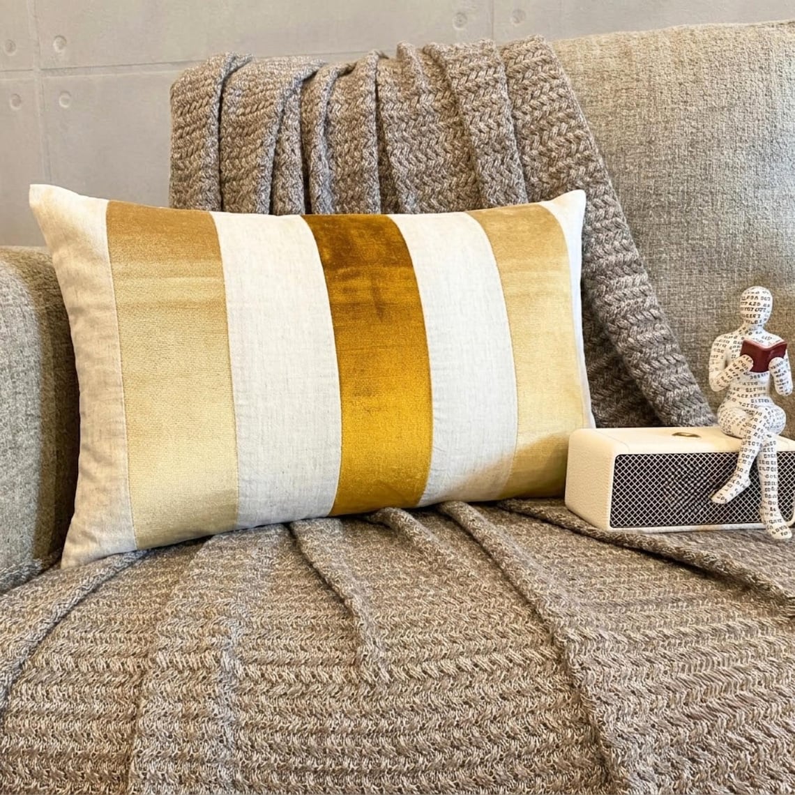 Swathe Gold Lumbar Pillow Cover