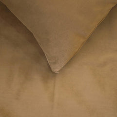 Velvet Warm Tan Decorative Bed Runner and Cushion Cover - Warm Tan Velvet
