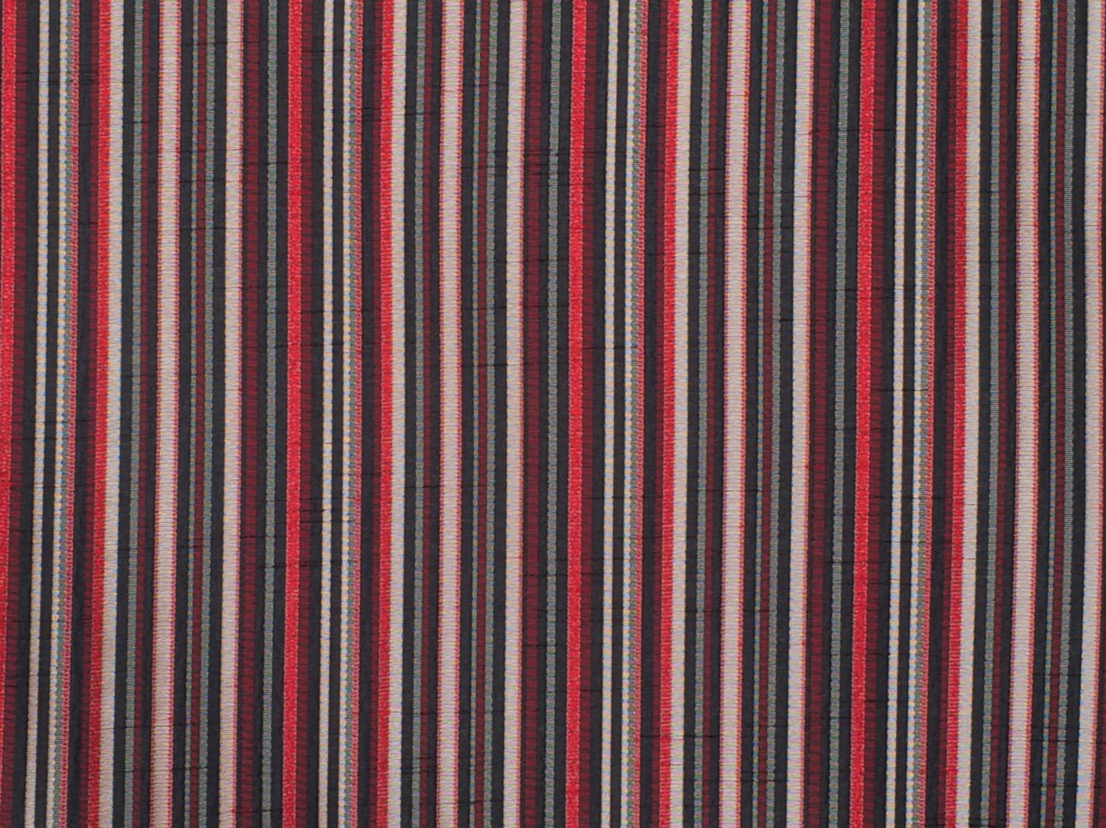 Broadway Red Stripes Printed Velvet Fabric By The Metre