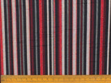 Broadway Red Stripes Printed Velvet Fabric By The Metre