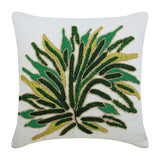 Green Shrub - Green Linen Throw Pillow Cover