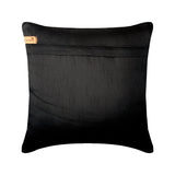 Night Owls - Black Art Silk Decorative Throw Cushion Cover