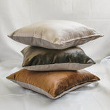 Beige Velvet Throw Cushion Cover - Velvet Beige Jules
