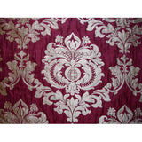 Ruby Royal Damask Jacquard Weave Fabric By The Metre