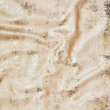 Cream Gold Foil Printed Fabric By The Metre