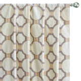 Ivory Medallion Geometric Embroidered Fabric By The Metre, Cotton Embroidery