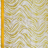 Chartreuse Waves Woven Fabric By The Metre, Polyester Cotton Fabric