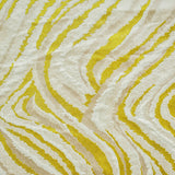 Chartreuse Waves Woven Fabric By The Metre, Polyester Cotton Fabric