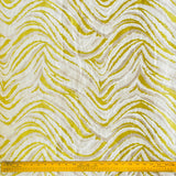 Chartreuse Waves Woven Fabric By The Metre, Polyester Cotton Fabric