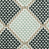 Pointillism - Embroidered Blue Decorative Bed Runner and Cushion Cover