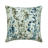 Garden Grace - Cotton Blue Decorative Bed Runner and Cushion Cover