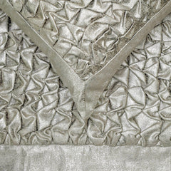 Polished Silver - Jacquard Silver Decorative Bed Runner and Cushion Cover