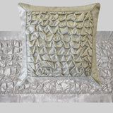 Polished Silver - Jacquard Silver Decorative Bed Runner and Cushion Cover