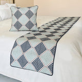 Pointillism Decorative Bed Runner and Cushion Cover