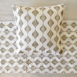 Mahsa - Linen Beige Decorative Bed Runner and Cushion Cover