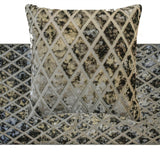 Grey Velvet Verve - Velvet Grey Decorative Bed Runner and Cushion Cover