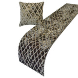 Grey Velvet Verve - Velvet Grey Decorative Bed Runner and Cushion Cover