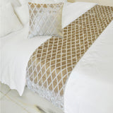 Ivory Velvet Verve Decorative Bed Runner and Cushion Cover