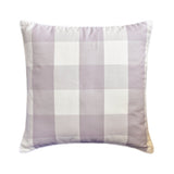 Lavender Plaid Knots - Cotton Lavender Decorative Bed Runner and Cushion Cover