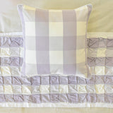 Lavender Plaid Knots - Cotton Lavender Decorative Bed Runner and Cushion Cover