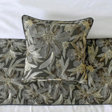 Liana - Jacquard Grey Decorative Bed Runner and Cushion Cover