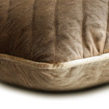 Plush Divide - Velvet Brown Decorative Bed Runner and Cushion Cover