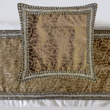 Velvet Fusion - Velvet Brown Decorative Bed Runner and Cushion Cover