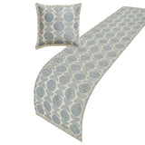 Ellara Blue - Linen Blue Decorative Bed Runner and Cushion Cover