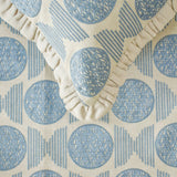 Ellara Blue - Linen Blue Decorative Bed Runner and Cushion Cover