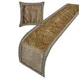 Velvet Fusion - Velvet Brown Decorative Bed Runner and Cushion Cover