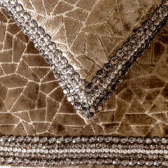 Velvet Fusion - Velvet Brown Decorative Bed Runner and Cushion Cover